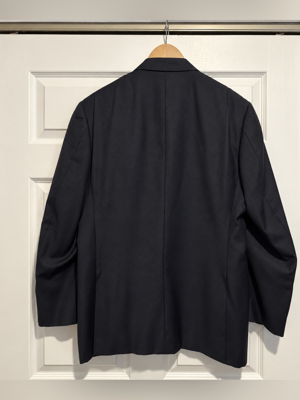 Canali 1934 Italy Men’s 2-Piece Suit Check Navy Blue 100% Wool Size 46R / 40x32 - Picture 11 of 12